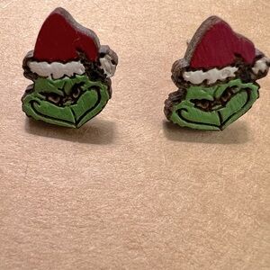 Grinch Christmas Earrings